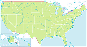 アメリカ合衆国地図(州境あり/州都なし)の画像