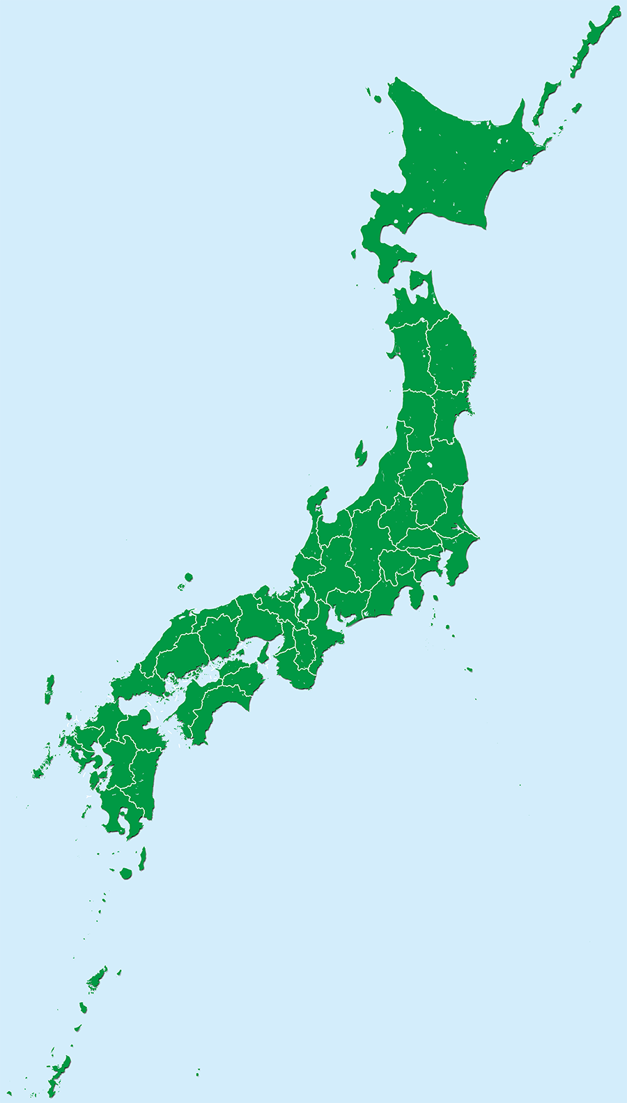 都道府県別日本地図