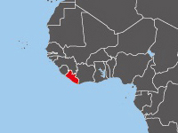 リベリアの位置
