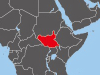 南スーダンの位置