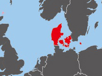 デンマークの位置
