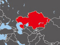 カザフスタンの位置