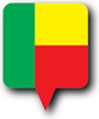 Flag of Benin image [Round pin]