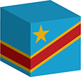 Flag of Democratic Republic of Congo image [Cube]