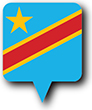 Flag of Democratic Republic of Congo image [Round pin]