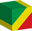 Flag of Republic of Congo image [Cube]