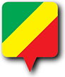 Flag of Republic of Congo image [Round pin]