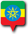 Flag of Ethiopia image [Round pin]
