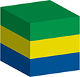 Flag of Gabon image [Cube]