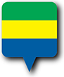 Flag of Gabon image [Round pin]
