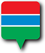 Flag of Gambia image [Round pin]