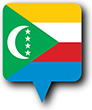 Flag of Union of Comoros image [Round pin]
