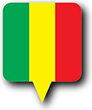 Flag of Mali image [Round pin]