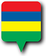 Flag of Mauritius image [Round pin]