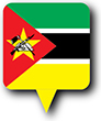 Flag of Mozambique image [Round pin]
