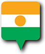 Flag of Niger image [Round pin]