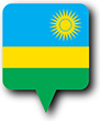 Flag of Rwanda image [Round pin]
