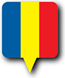 Flag of Chad image [Round pin]