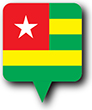 Flag of Togo image [Round pin]