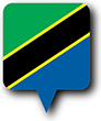 Flag of Tanzania image [Round pin]