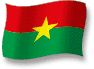 Flag of Burkina Faso flickering gradation shadow image