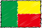 Flag of Benin handwritten image