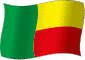 Flag of Benin flickering gradation image