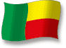 Flag of Benin flickering gradation shadow image