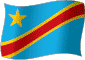 Flag of Democratic Republic of Congo flickering gradation image