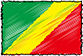 Flag of Republic of Congo handwritten image