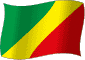 Flag of Republic of Congo flickering gradation image
