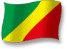 Flag of Republic of Congo flickering gradation shadow image