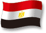 Flag of Egypt flickering gradation shadow image