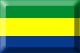 Flag of Gabon emboss image
