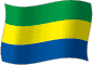 Flag of Gabon flickering gradation image