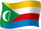 Flag of Union of Comoros flickering gradation image