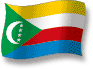 Flag of Union of Comoros flickering gradation shadow image