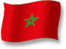 Flag of Morocco flickering gradation shadow image