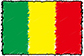 Flag of Mali handwritten image