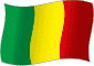 Flag of Mali flickering gradation image