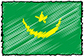 Flag of Mauritania handwritten image