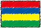 Flag of Mauritius handwritten image