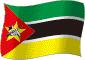 Flag of Mozambique flickering gradation image
