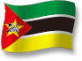 Flag of Mozambique flickering gradation shadow image