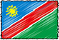 Flag of Namibia handwritten image