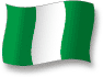 Flag of Nigeria flickering gradation shadow image