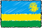 Flag of Rwanda handwritten image