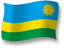 Flag of Rwanda flickering gradation shadow image