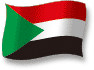 Flag of Sudan flickering gradation shadow image