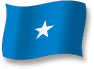 Flag of Somalia flickering gradation shadow image
